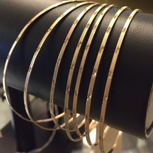 7 - 8K Gold Mexican Bangles